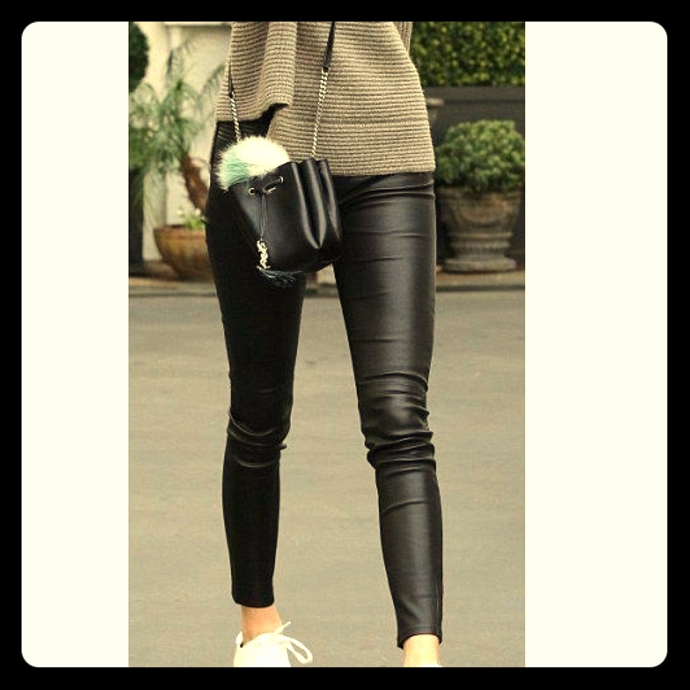 Express faux leather leggings